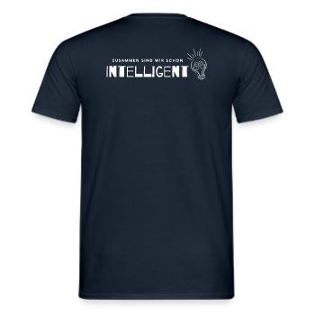Zusammen sind wir schon intelligent - Spruch - Männer T-Shirt - Navy - Hinten - AI Model Male 178 light (178cm)