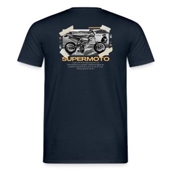Supermoto Serie 13 - Männer T-Shirt - Navy - Hinten - AI Model Male 178 light (178cm)
