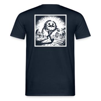 Mr. Breitgrin - Männer T-Shirt - Navy - Hinten - AI Model Male 178 light (178cm)