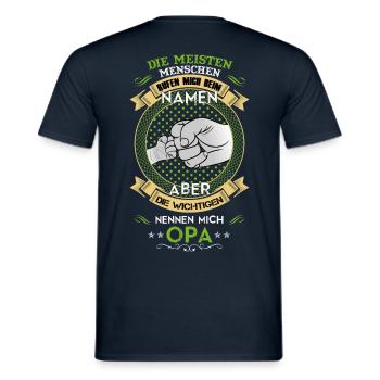 Die meisten rufen mich beim Namen - Männer T-Shirt - Navy - Hinten - AI Model Male 178 light (178cm)