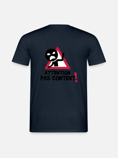 pas content ! - T-shirt homme - marine