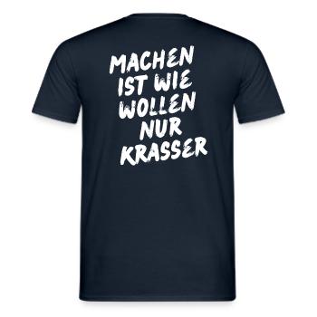 Faire est comme vouloir, seulement plus flagrant - motivation - T-shirt homme - marine - Dos - AI Model Male 178 light (178cm)