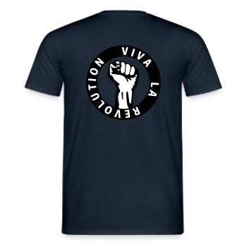 Viva La Revolution - Männer T-Shirt - Navy - Hinten - AI Model Male 178 light (178cm)