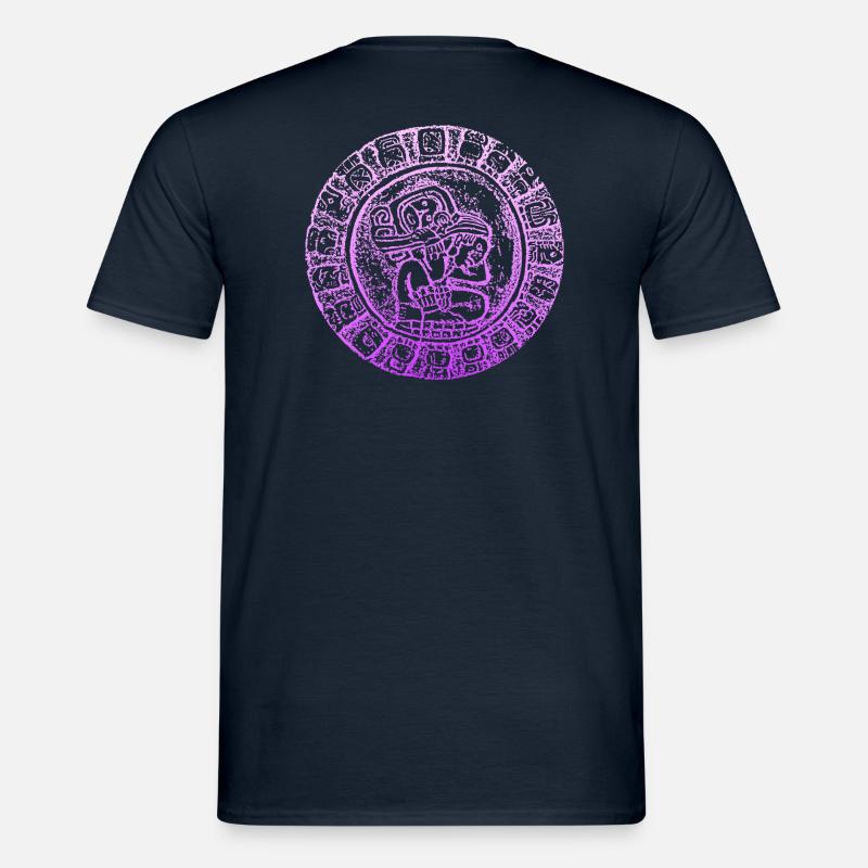 INKA Pyramide Maya Hieroglyphen - Männer T-Shirt - Navy