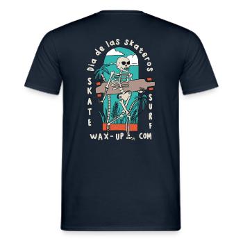 Dia de las skaters - Männer T-Shirt - Navy - Hinten - AI Model Male 178 light (178cm)