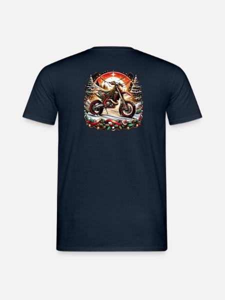 Supermoto Weihnachten - Männer T-Shirt - Navy