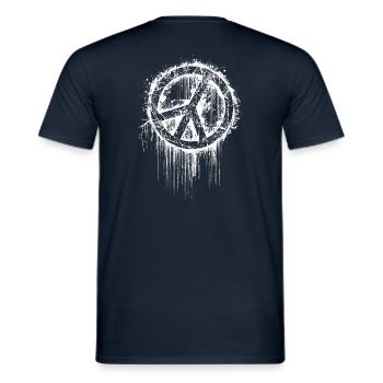 peace love liebe Frieden demo revolution freiheit - Männer T-Shirt - Navy - Hinten - AI Model Male 178 light (178cm)