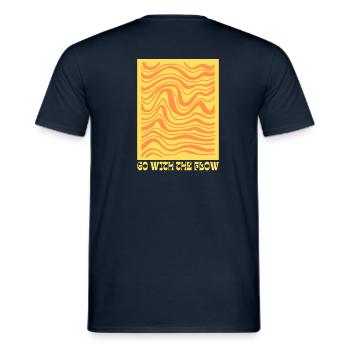 Go with the flow 2 - Men's T-Shirt - navy - Back - AI Model Male 178 light (178cm)
