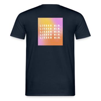 lieben wir. - Männer T-Shirt - Navy - Hinten - AI Model Male 178 light (178cm)