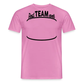 Maquette de T-shirt homme « T-shirt Personnalisable Best Team Ever - Votre Équipe » à imprimer et personnaliser