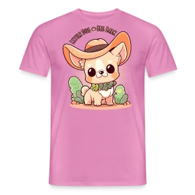 Maquette de T-shirt homme « Chihuahua Kawaii - Petit Chien, Grande Voix » à imprimer et personnaliser