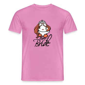 Ente Team Bride JGA Braut Prinzessin Königin Krone - Männer T-Shirt - Pink - Vorne - AI Model Male 178 dark (178cm)