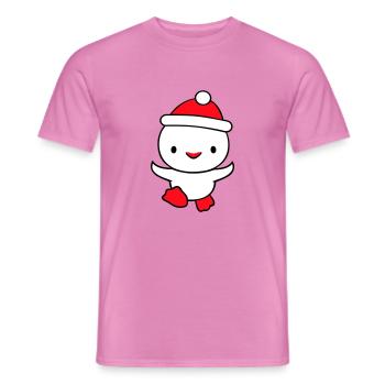 Duck Winter Hat Snow Play Fun Christmas - Men's T-Shirt - pink - Front - AI Model Male 178 dark (178cm)