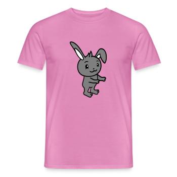 Hase Umarmung Häschen Nagetier Kleintier niedlich - Männer T-Shirt - Pink - Vorne - AI Model Male 178 dark (178cm)