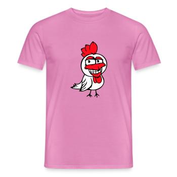 Huhn Vogel Hahn Chick Gockel grinsen Lustig Spaß - Männer T-Shirt - Pink - Vorne - AI Model Male 178 dark (178cm)