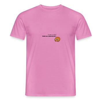 No pain, no gain. Pain au chocolat. - Männer T-Shirt - Pink - Vorne - AI Model Male 178 dark (178cm)