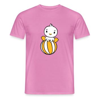 Canard assis sur le ballon Circus Vacances Beach Ball Fun - T-shirt homme - rose - Devant - AI Model Male 178 dark (178cm)