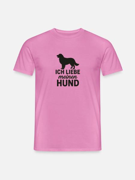 Ich liebe meine Hund 3 - Männer T-Shirt - Pink