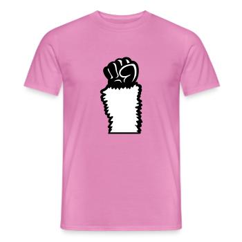 Lama Faust hochstrecken Haarig Affe Rebellion Hand - Männer T-Shirt - Pink - Vorne - AI Model Male 178 dark (178cm)