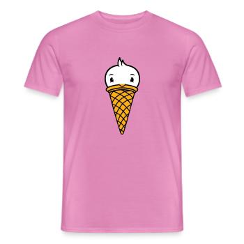 Bird Cream Waffle Cream Scoops Cream Cream Cone - Men's T-Shirt - pink - Front - AI Model Male 178 dark (178cm)