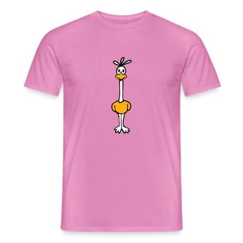 Road Runner Kuckuck Vogel lustig langer Hals steht - Männer T-Shirt - Pink - Vorne - AI Model Male 178 dark (178cm)