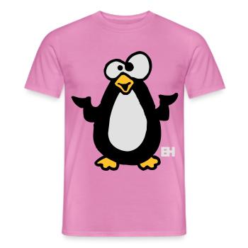 Manchot - T-shirt homme - rose - Devant - AI Model Male 178 dark (178cm)