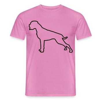 Boxer Outline - Men's T-Shirt - pink - Front - AI Model Male 178 dark (178cm)