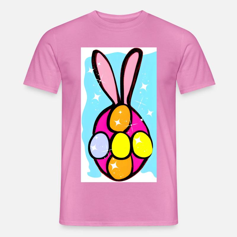 Bunte Osterhasen-Eier Illustration - Männer T-Shirt - Pink