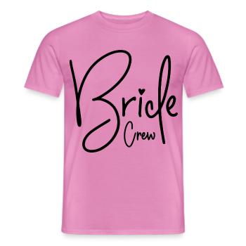 Bride Crew - Men's T-Shirt - pink - Front - AI Model Male 178 dark (178cm)