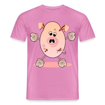 SCHWEINCHEN FERKEL SAU - Männer T-Shirt - Pink - Vorne - AI Model Male 178 dark (178cm)