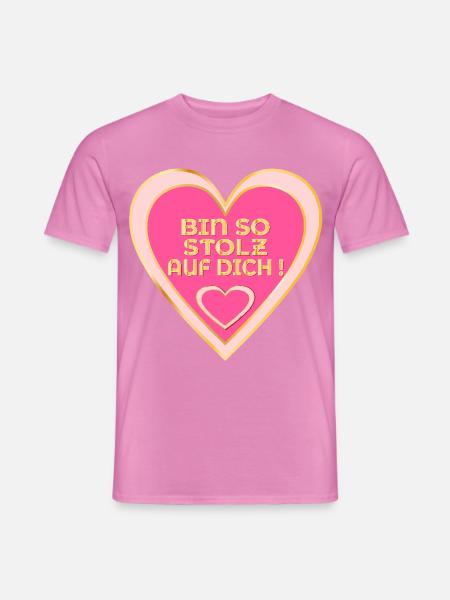 STOLZ AUF DICH - HERZ - Männer T-Shirt - Pink