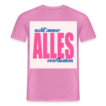 Nachdenklich - Männer T-Shirt - Pink - Vorne - AI Model Male 178 dark (178cm)