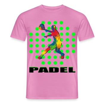Racchetta - T-shirt uomo - rosa - Fronte - AI Model Male 178 dark (178cm)