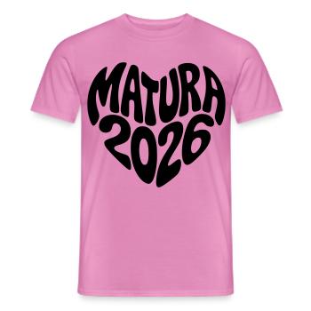 Matura 2026 Herz - Männer T-Shirt - Pink - Vorne - AI Model Male 178 dark (178cm)
