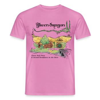 The Lord Of The Rings Green Dragon Illustration - Men's T-Shirt - pink - Front - AI Model Male 178 dark (178cm)