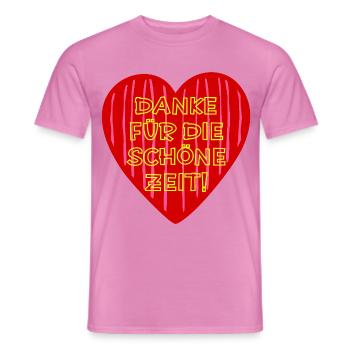 Danke Schöne Zeit - Männer T-Shirt - Pink - Vorne - AI Model Male 178 dark (178cm)