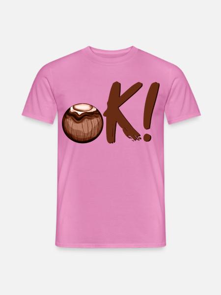 OK Sommer Kokosnuss - Männer T-Shirt - Pink