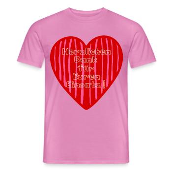 Dankeschöngeschenke Vielen Dank - Männer T-Shirt - Pink - Vorne - AI Model Male 178 dark (178cm)