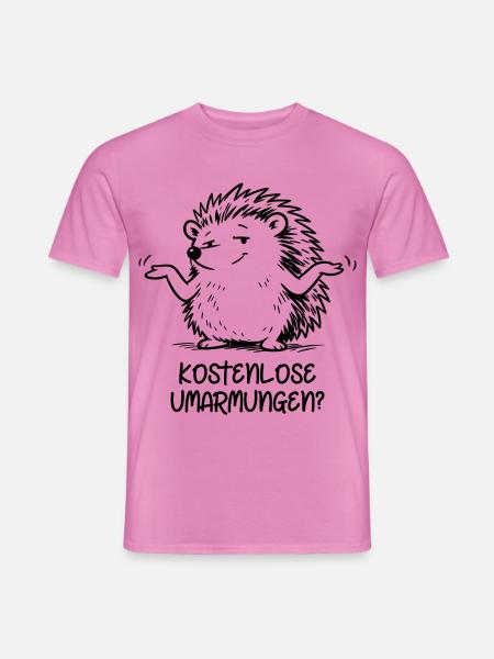 Igel - Kostenlose Umarmungen? - Männer T-Shirt - Pink