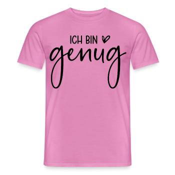 Ich bin genug - Spruch Selbstliebe - Mental health - Männer T-Shirt - Pink - Vorne - AI Model Male 178 dark (178cm)