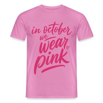 Im Oktober tragen wir Pink - Männer T-Shirt - Pink - Vorne - AI Model Male 178 dark (178cm)