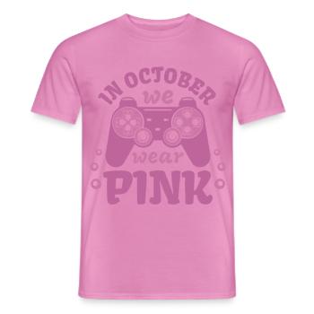 Octobre Rose Gaming Wear Pink October Gamer Krebs - Männer T-Shirt - Pink - Vorne - AI Model Male 178 dark (178cm)