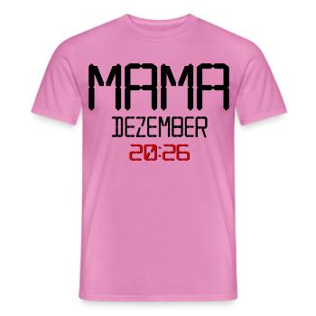 Geburt Baby, Dezember 2026 Mama - Männer T-Shirt - Pink - Vorne - AI Model Male 178 dark (178cm)