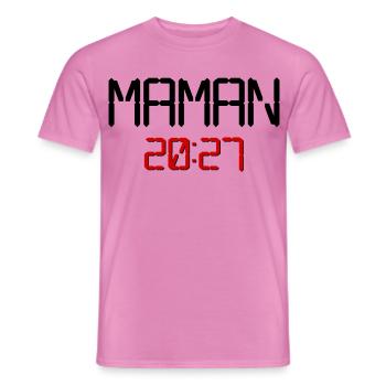 Französische Mama 2027 - Männer T-Shirt - Pink - Vorne - AI Model Male 178 dark (178cm)