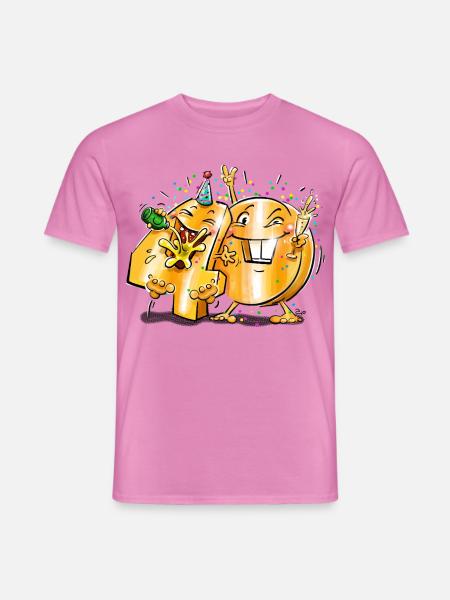 40. Geburtstag - Männer T-Shirt - Pink