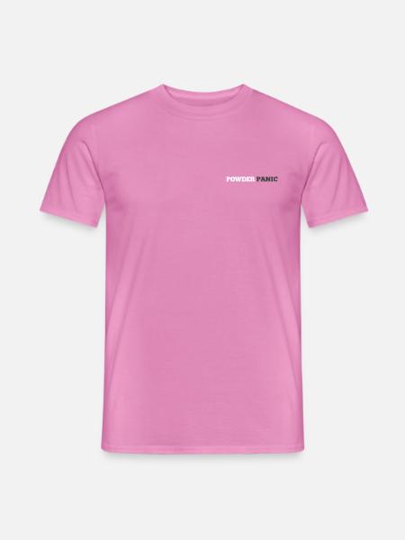Powder Panic Logo - Men's T-Shirt - pink