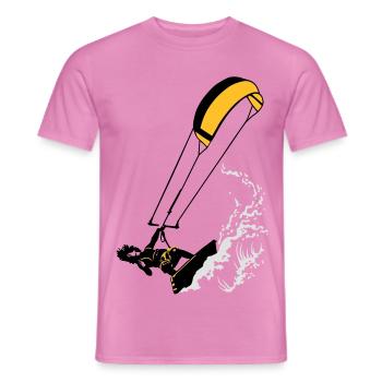 Kitesurfen und Wellen flex - Männer T-Shirt - Pink - Vorne - AI Model Male 178 dark (178cm)