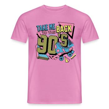 Take Me Back to the 90's - Shirt Retro-Design - Männer T-Shirt - Pink - Vorne - AI Model Male 178 dark (178cm)