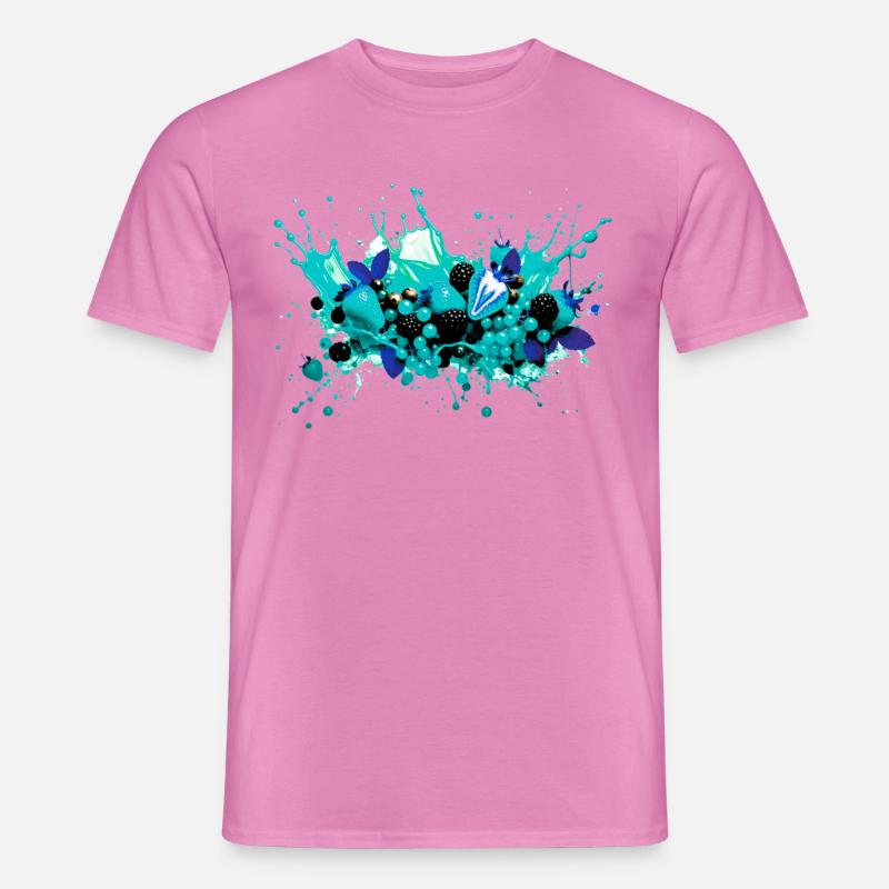 Obst,illustration,graffiti,Früchte,blaue Erdbeeren - Männer T-Shirt - Pink