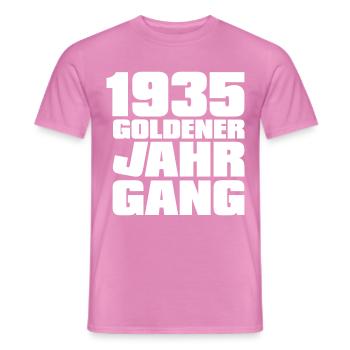Goldener Jahrgang 1935 geboren - Männer T-Shirt - Pink - Vorne - AI Model Male 178 dark (178cm)